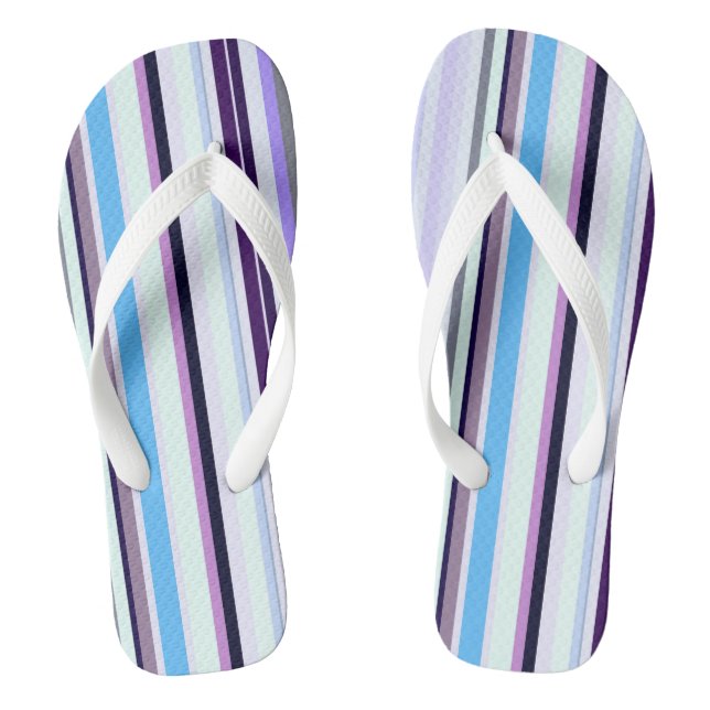 Colorful stripes  flip flops (Footbed)