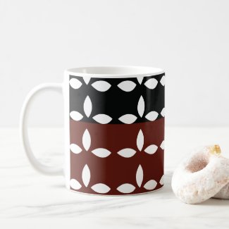 Colorful Stripes Geometric Floral Pattern     