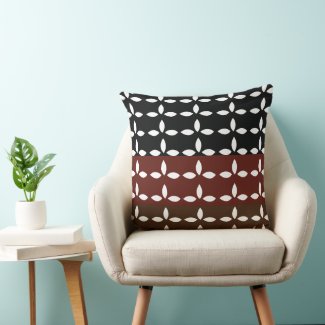 Colorful Stripes Geometric Floral Pattern