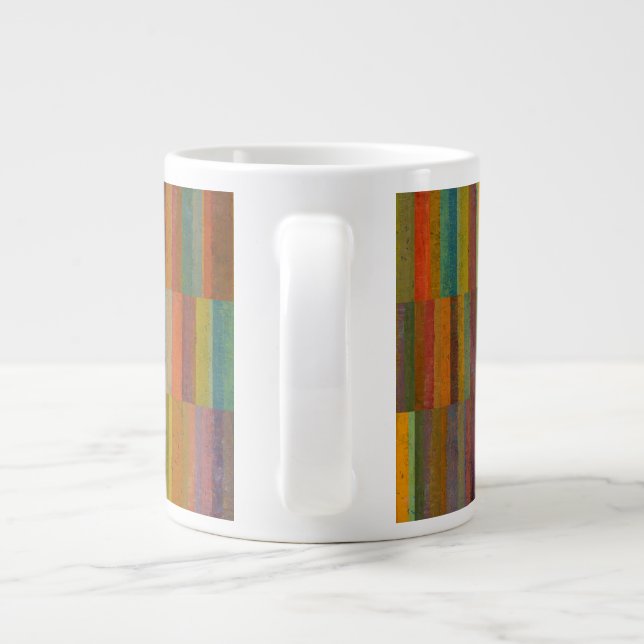 Colorful Stripes Giant Coffee Mug (Back)