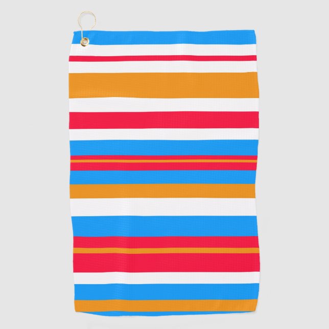 colorful stripes golf towel (Front)
