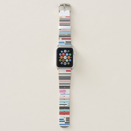 Colorful Stripes Graphic Pattern Mix Apple Watch Band