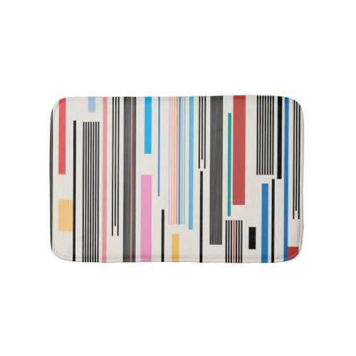 Colorful Stripes Graphic Pattern Mix Bath Mat