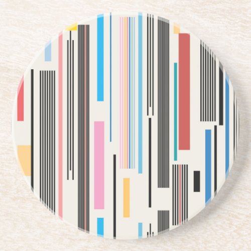 Colorful Stripes Graphic Pattern Mix Coaster