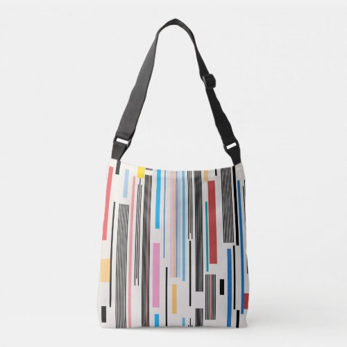 Colorful Stripes Graphic Pattern Mix Crossbody Bag