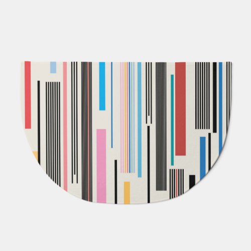 Colorful Stripes Graphic Pattern Mix Doormat