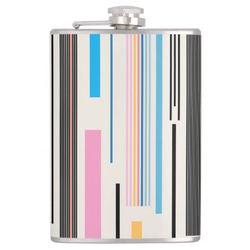 Colorful Stripes Graphic Pattern Mix Flask