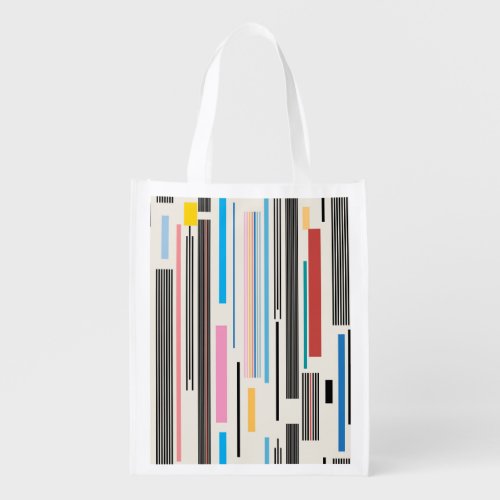 Colorful Stripes Graphic Pattern Mix Grocery Bag