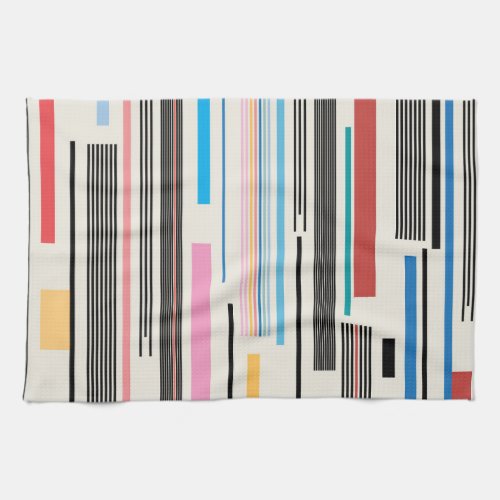 Colorful Stripes Graphic Pattern Mix Kitchen Towel