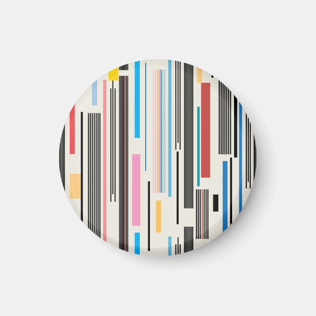 Colorful Stripes: Graphic Pattern Mix Magnet (Front)