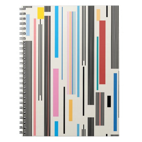 Colorful Stripes Graphic Pattern Mix Notebook
