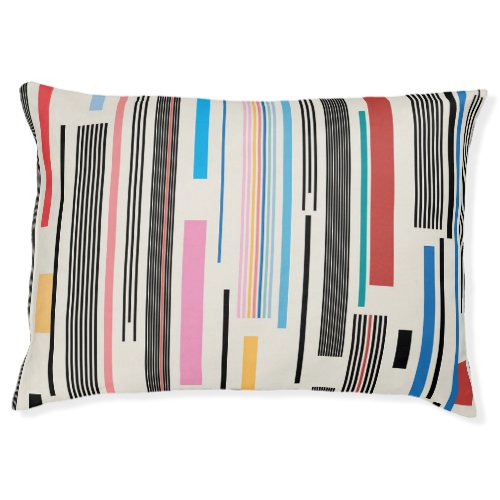 Colorful Stripes Graphic Pattern Mix Pet Bed