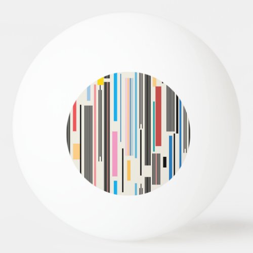 Colorful Stripes Graphic Pattern Mix Ping Pong Ball