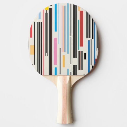 Colorful Stripes Graphic Pattern Mix Ping Pong Paddle