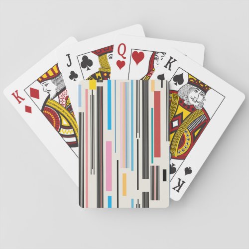 Colorful Stripes Graphic Pattern Mix Playing Cards