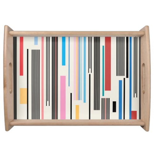 Colorful Stripes Graphic Pattern Mix Serving Tray