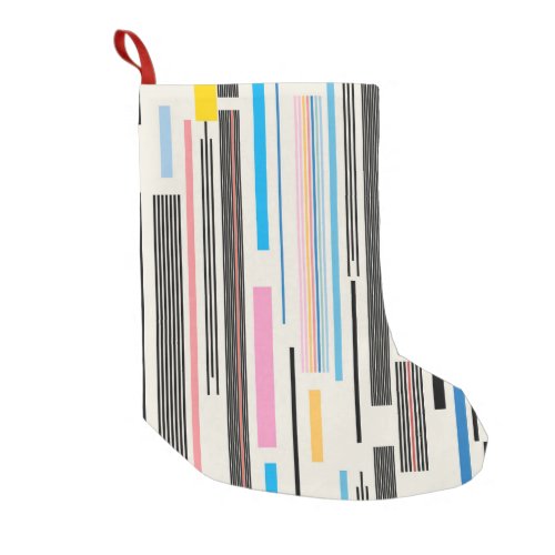 Colorful Stripes Graphic Pattern Mix Small Christmas Stocking