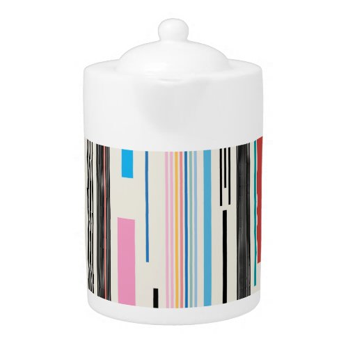 Colorful Stripes Graphic Pattern Mix Teapot