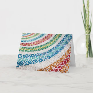 Colorful Stripes Handwoven Fabric Card