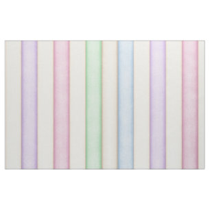 Colorful Stripes in Distressed Pastels (large) Fabric