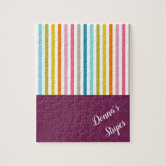 Colorful Stripes Jigsaw Puzzle Daisy (Vertical)