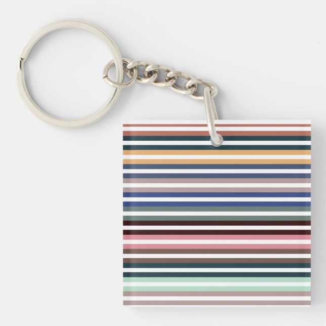 Colorful Stripes Keychain (Front)