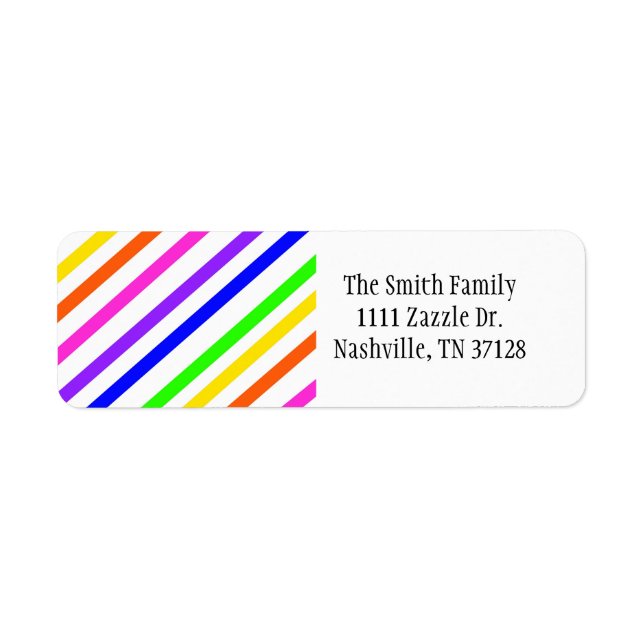 Colorful Stripes Label (Front)