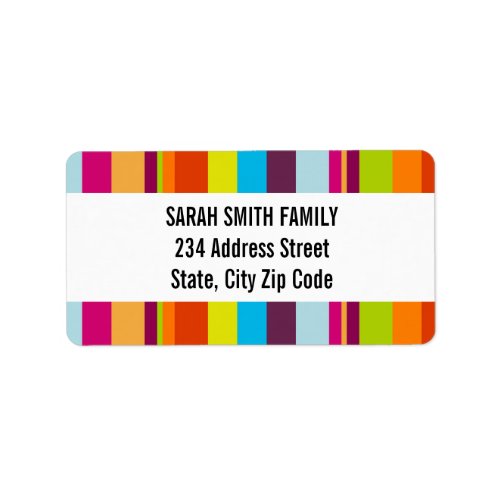 Colorful Stripes Label