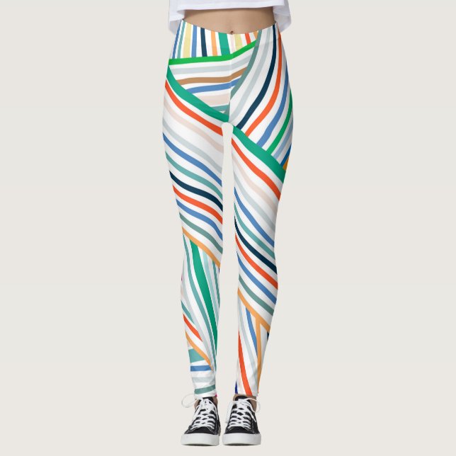 Colorful Stripes Leggings (Front)