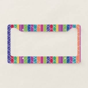 Colorful Stripes License Plate Frame