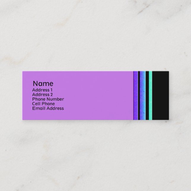 colorful stripes mini business card (Front)