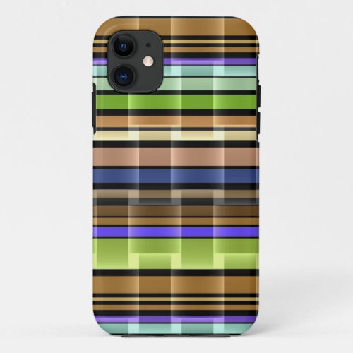 Colorful stripes modern design 2 iPhone 11 case