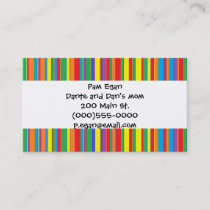 "Colorful Stripes" Mommy Contact Cards