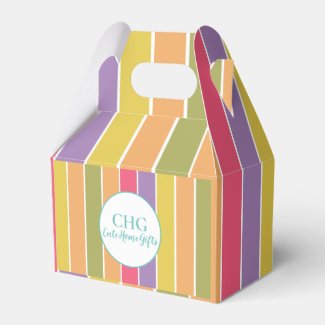Colorful Stripes Monogram Name 