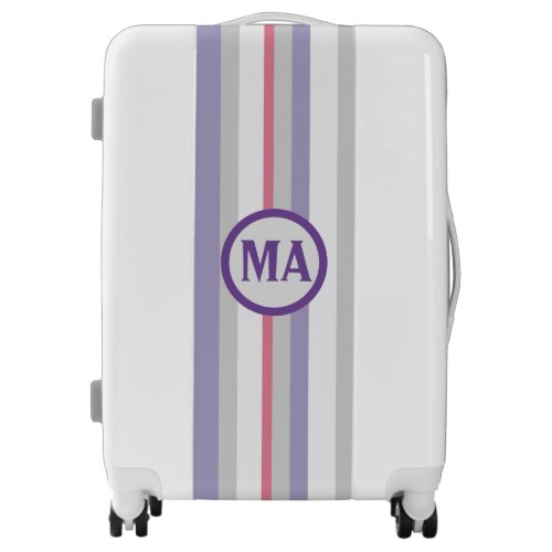 Colorful Stripes Monogram Suitcases