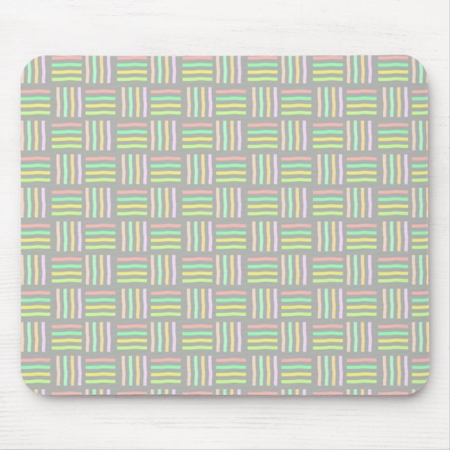 Colorful Stripes Mouse Pad (Front)