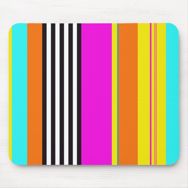 Colorful Stripes Mouse Pad (Front)