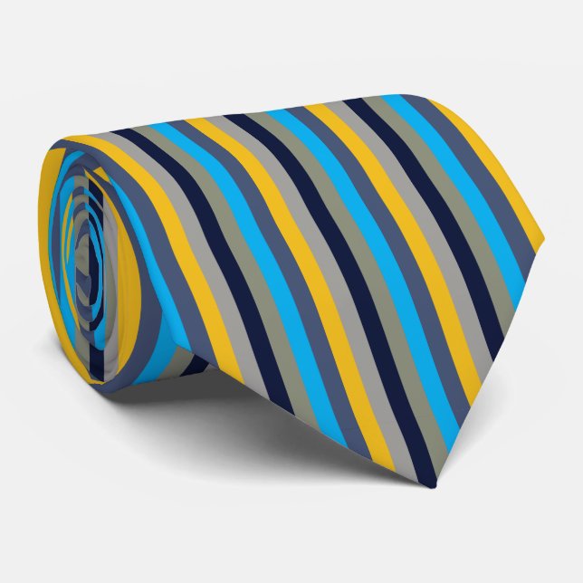 Colorful Stripes  Neck Tie (Rolled)
