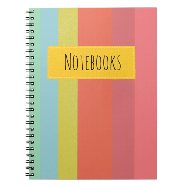 Colorful Stripes Notebook  (Front)