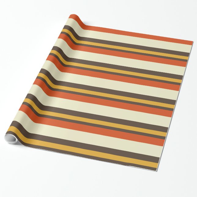 Colorful Stripes Pattern 2 Wrapping Paper (Unrolled)
