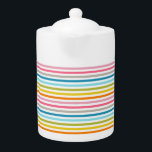 Colorful Stripes Pattern-93861 Teapot<br><div class="desc">Colorful Stripes Pattern-93861</div>