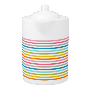 Colorful Stripes Pattern-93861 Teapot