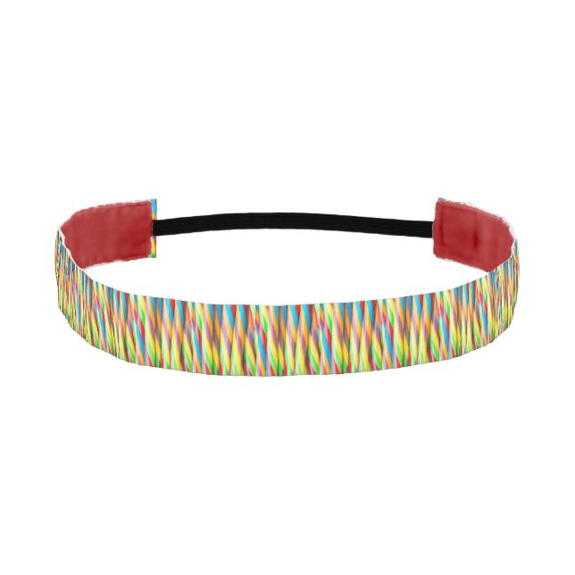 Colorful Stripes Pattern Athletic Headband (Front)