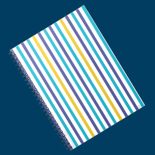 Colorful Stripes Pattern Back To School Notebook