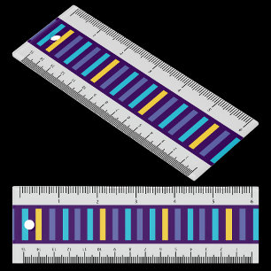 Colorful Stripes Pattern Back-to-School Ruler
