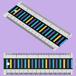 Colorful Stripes Pattern Back-to-School Ruler