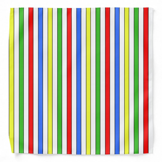Colorful Stripes Pattern Bandana (Front)