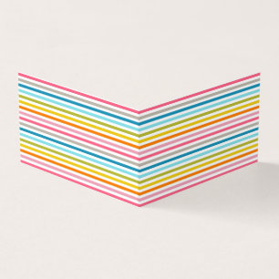 Colorful Stripes Pattern Business Card