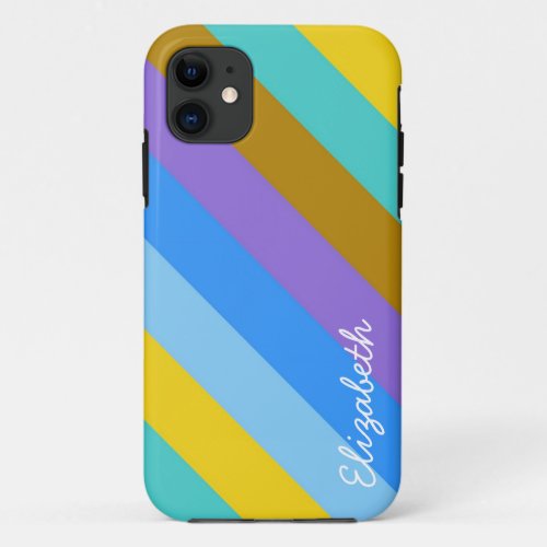 Colorful Stripes Pattern iPhone 11 Case