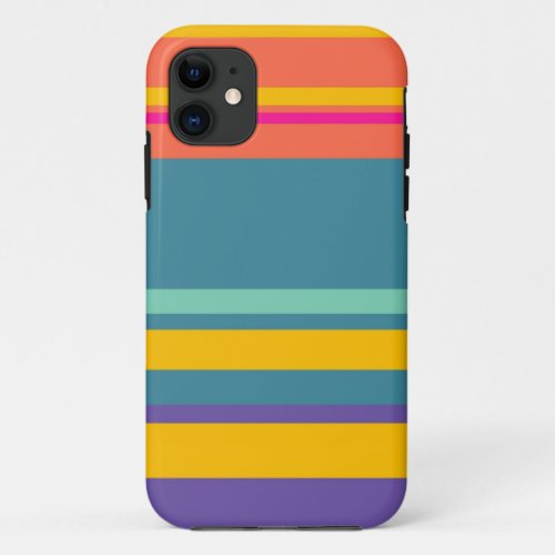 Colorful Stripes Pattern iPhone 11 Case